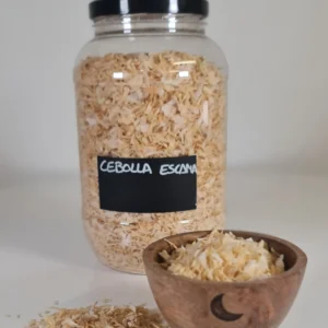 Cebolla escamas bote y cuenco