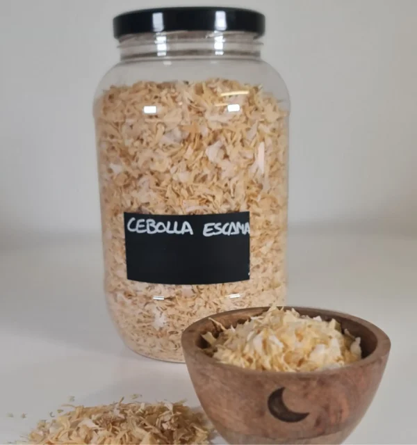 Cebolla escamas bote y cuenco