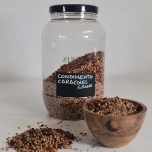 Condimento caracoles grano bote y cuenco