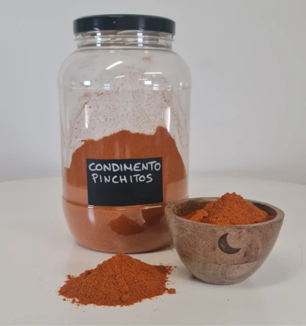 Condimento pinchitos bote y cuenco