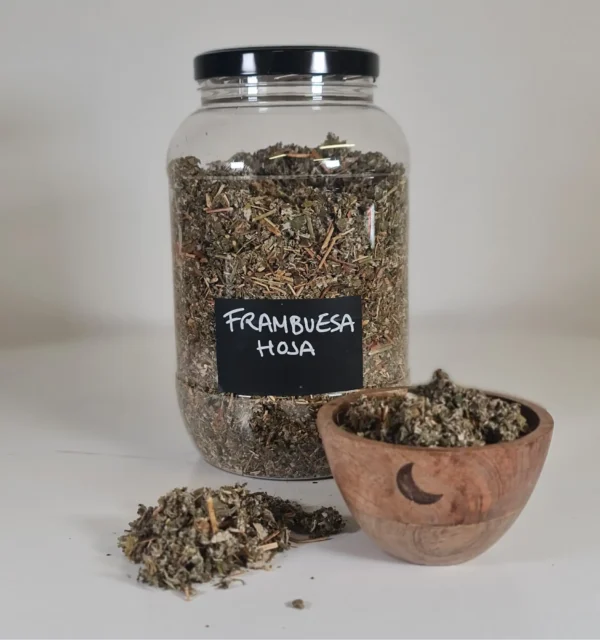 Frambuesa hoja bote y cuenco