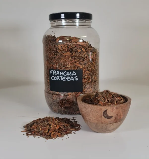Frangula cortezas bote y cuenco