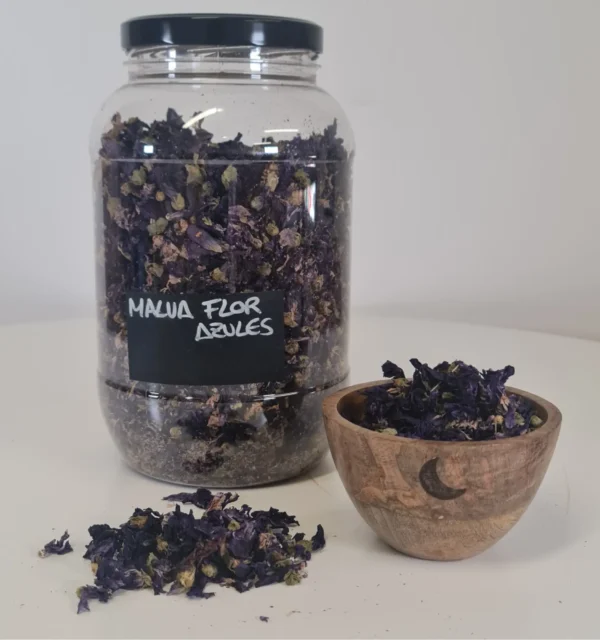 Malva Flor Azules bote y cuenco