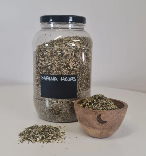 Malva hojas bote y cuenco