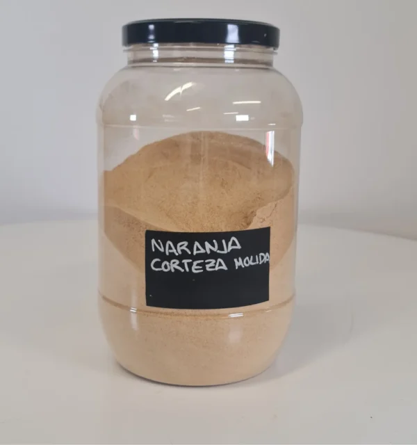 Naranja corteza molida bote