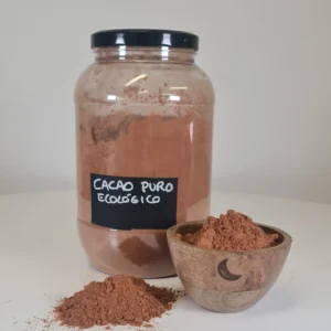 Cacao puro ecológico bote y cuenco