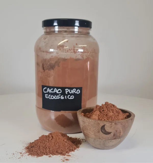 Cacao puro ecológico bote y cuenco