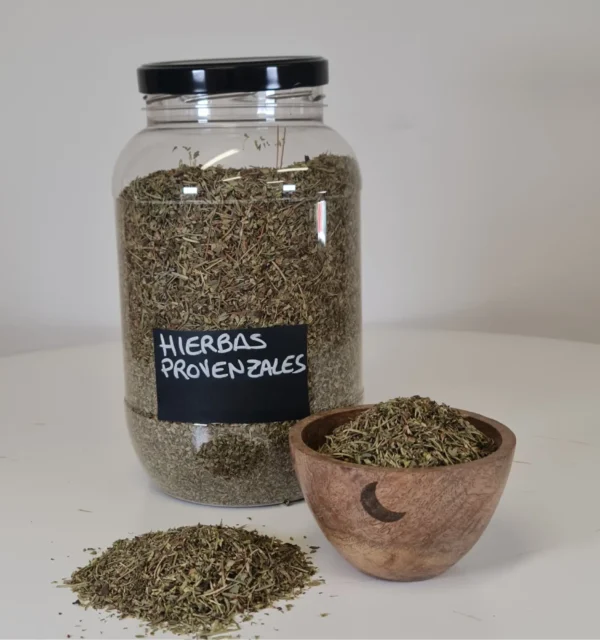 Hierbas provenzales bote y cuenco