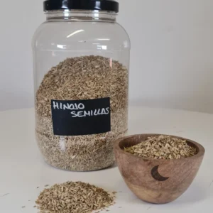 Hinojo semillas bote y cuenco