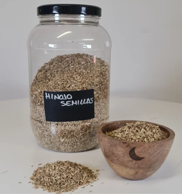 Hinojo semillas bote y cuenco