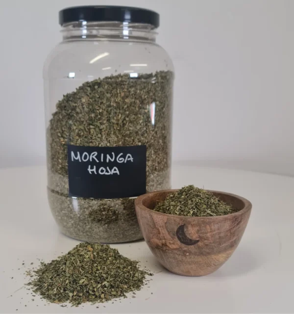 Moringa Hoja bote y cuenco