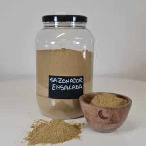 Sazonador ensalada bote y cuenco