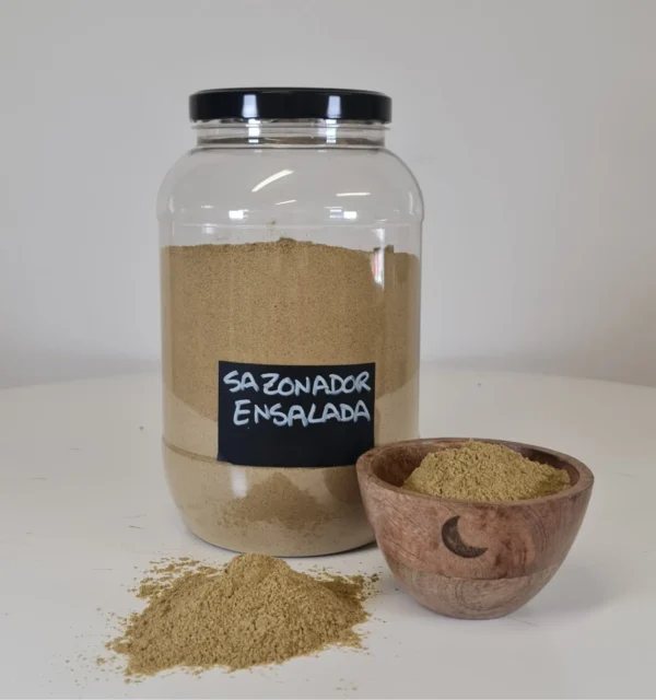 Sazonador ensalada bote y cuenco