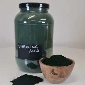 Spirulina bote y cuenco