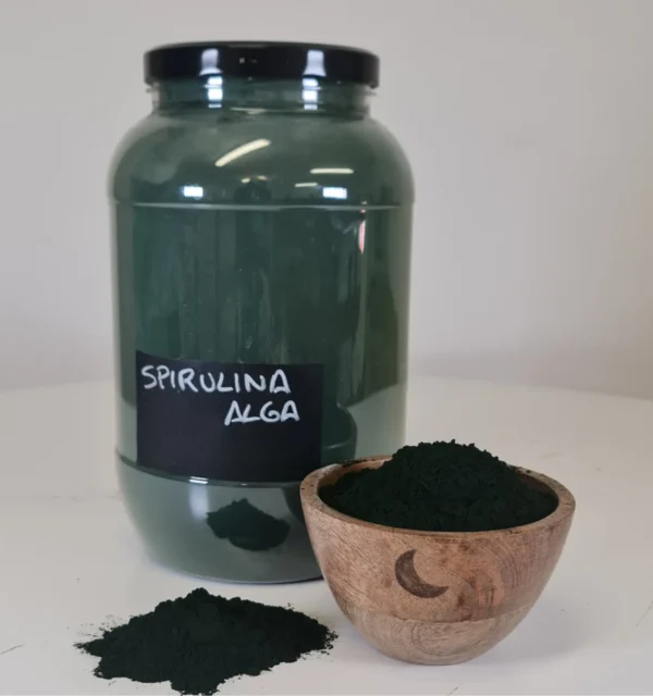Spirulina bote y cuenco