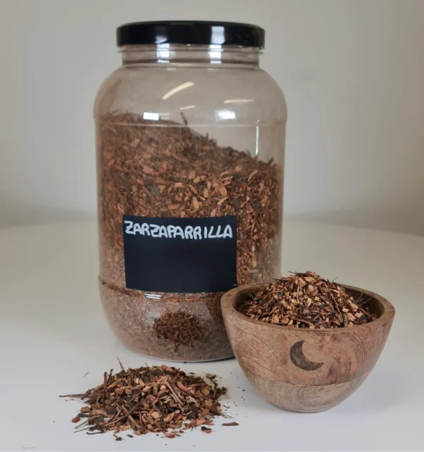 Zarzaparrilla cuenco y bote