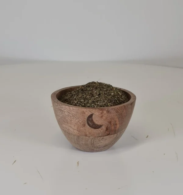 hoja de hierbabuena cortada