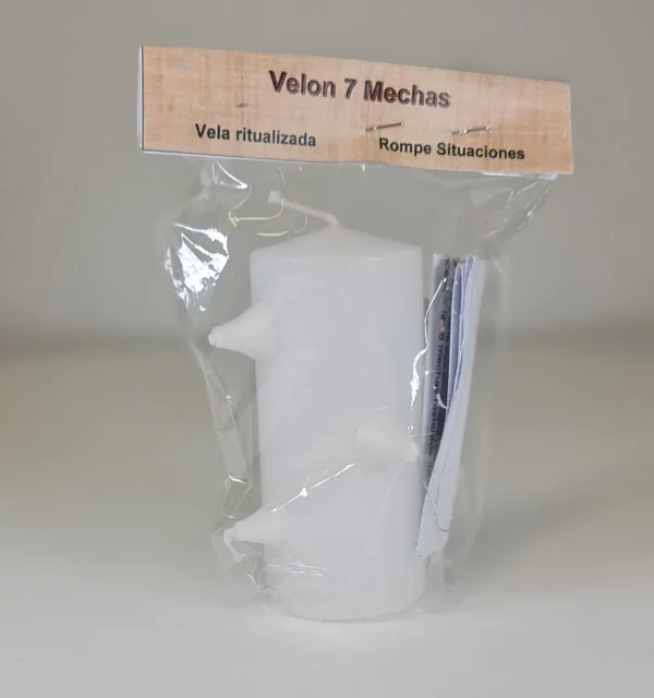 vela ritualizada blanca