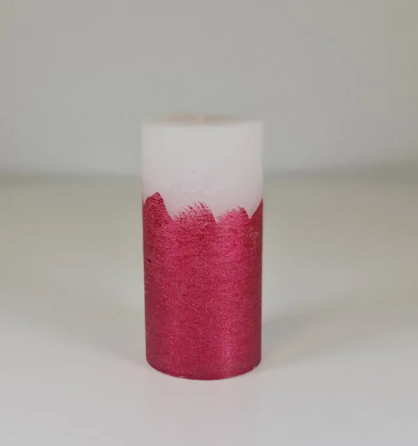 velón metálico rojo