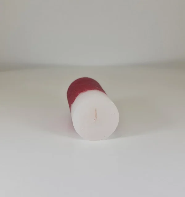 velón metálico rojo