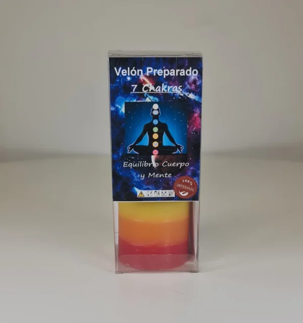 velón preparado 7 chakras