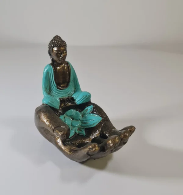 Buda mano azul