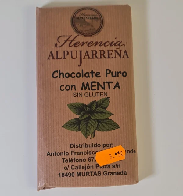 Chocolate puro con menta