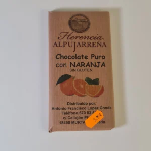 Chocolate sin gluten con naranja