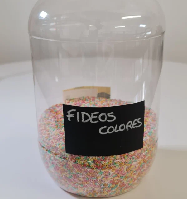 Fideos colores bote