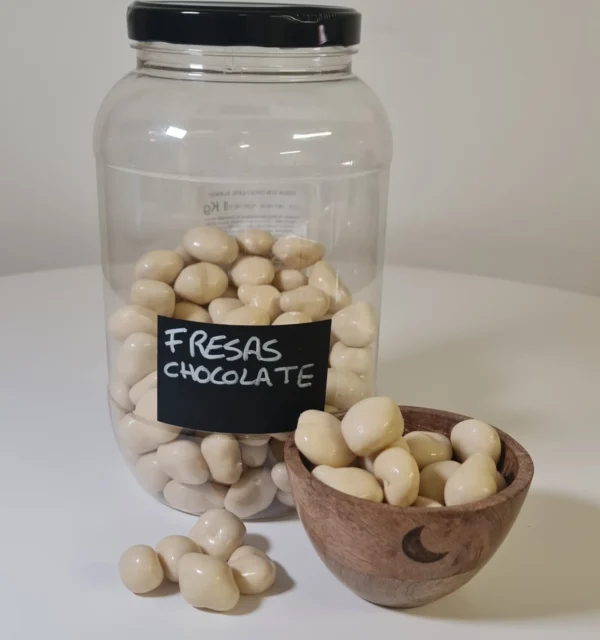 Fresas chocolate bote y cuenco