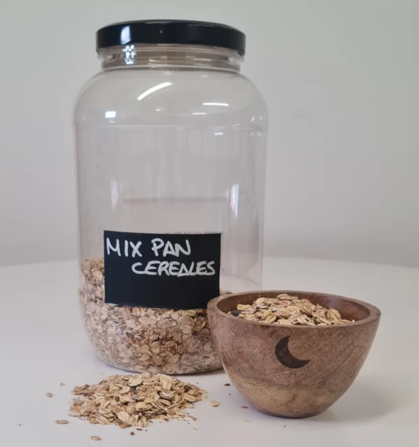 Mix pan cereales bote y cuenco