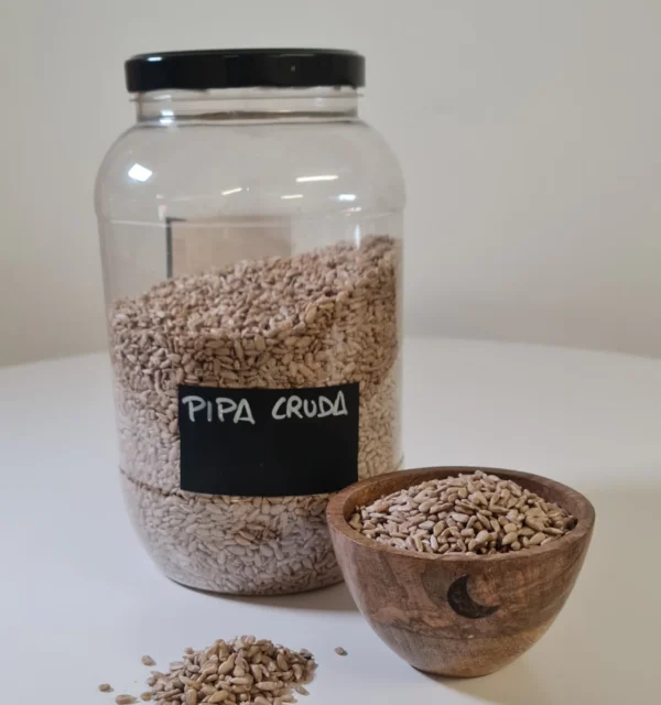 Pipa cruda bote y cuenco