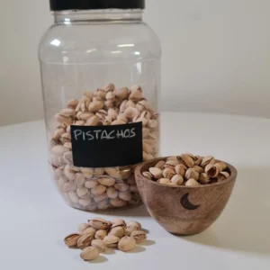 Pistachos bote y cuenco