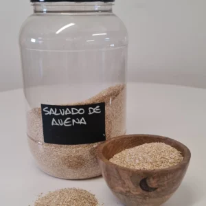 Salvado de avena bote y cuenco