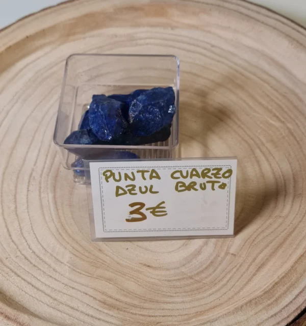 Punta cuarzo azul bruto