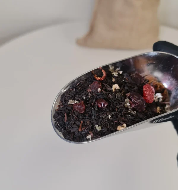 Té azul crema de fresas