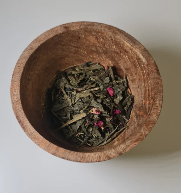 Té verde japonés con cereza