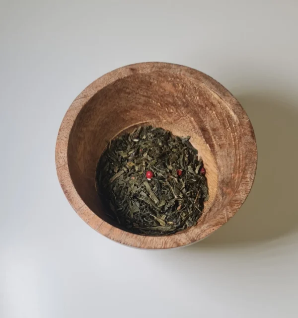 Té verde pastel navideño