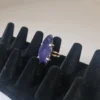 Anillo Ágata Morada con Baño de Plata