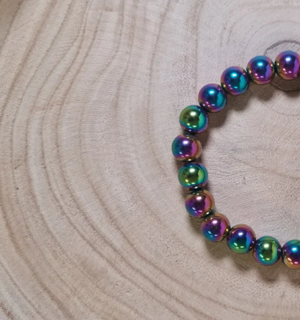 Pulsera de Hematita Titanio Arcoíris