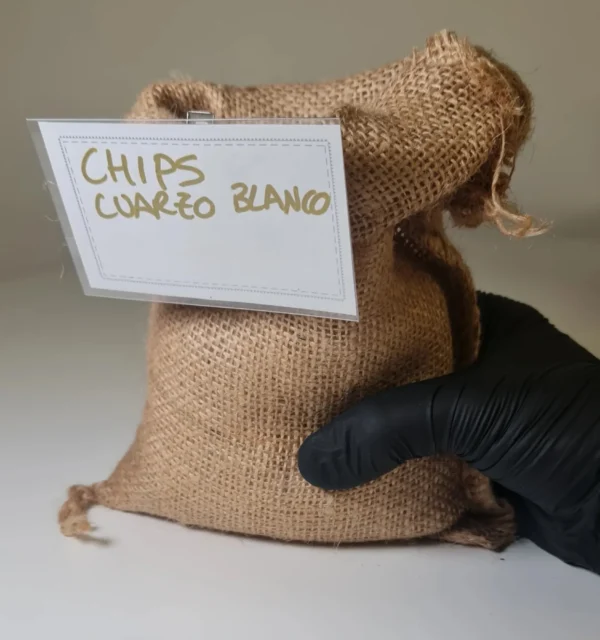 Chips de cuarzo blanco