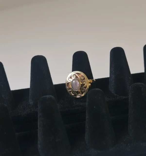 Anillo Bronce Piedra Luna
