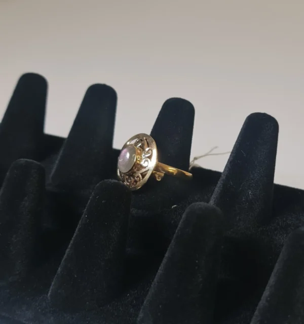 Anillo Bronce Piedra Luna