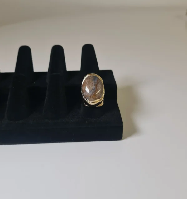Anillo mineral cornalina