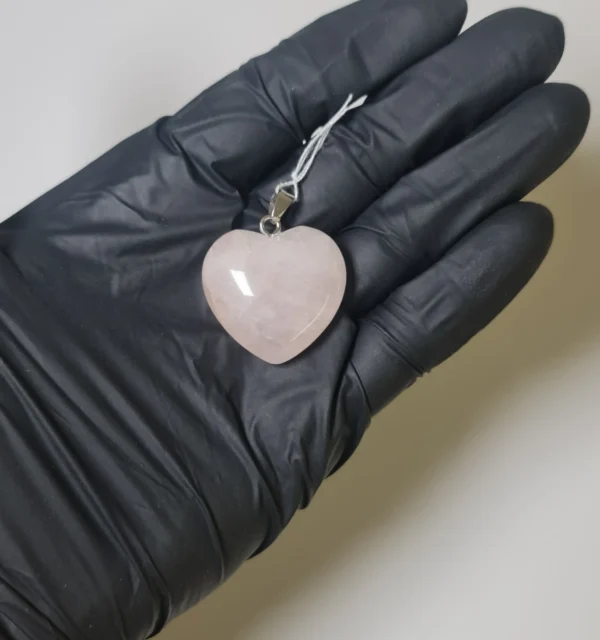 Colgante Corazón Cuarzo Rosa