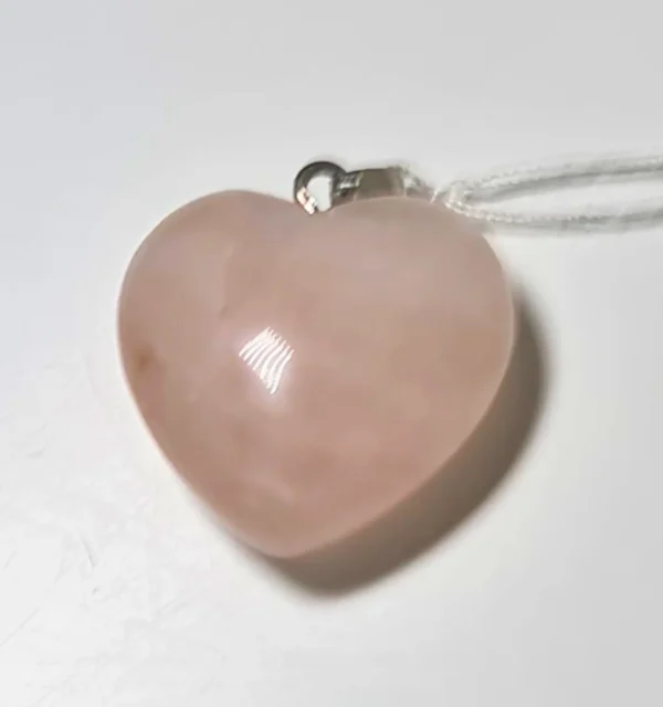 Colgante Corazón Cuarzo Rosa