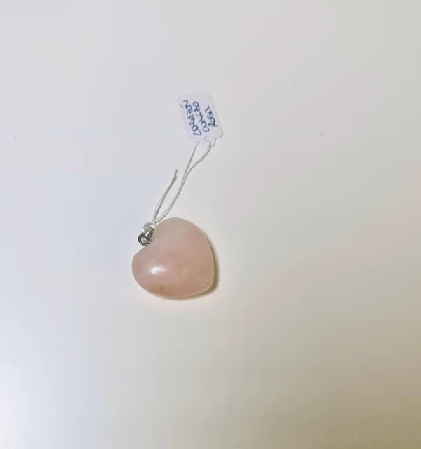 Colgante Corazón Cuarzo Rosa