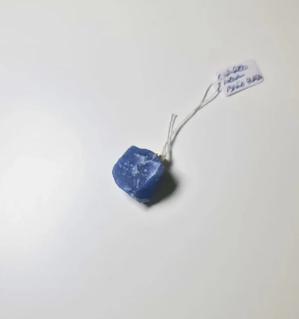 Colgante Cuarzo Azul Baño Plata