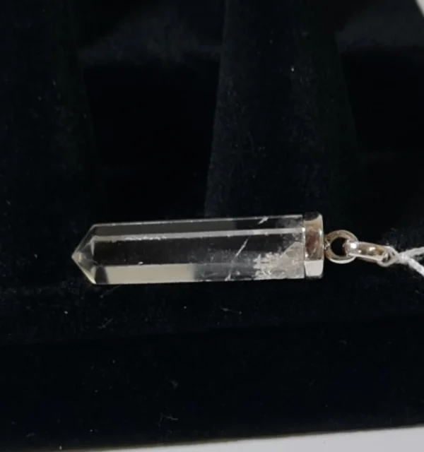 Colgante Cuarzo Blanco Plata
