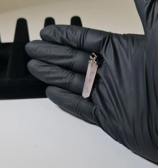 Colgante Cuarzo Rosa Plata